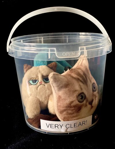 clear plastic buckets for showman