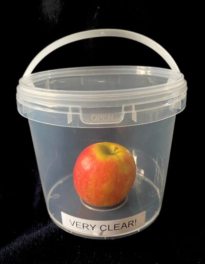 clear plastic buckets for showman