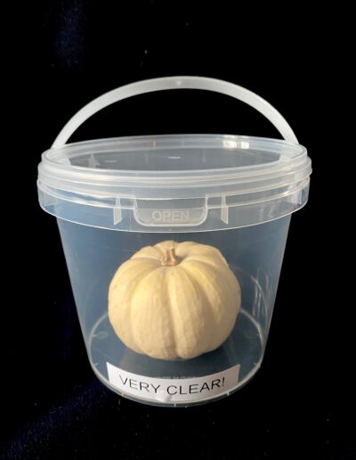 clear plastic buckets for showman