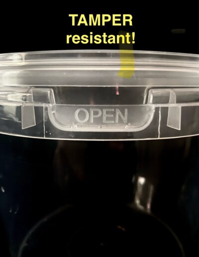 clear plastic buckets